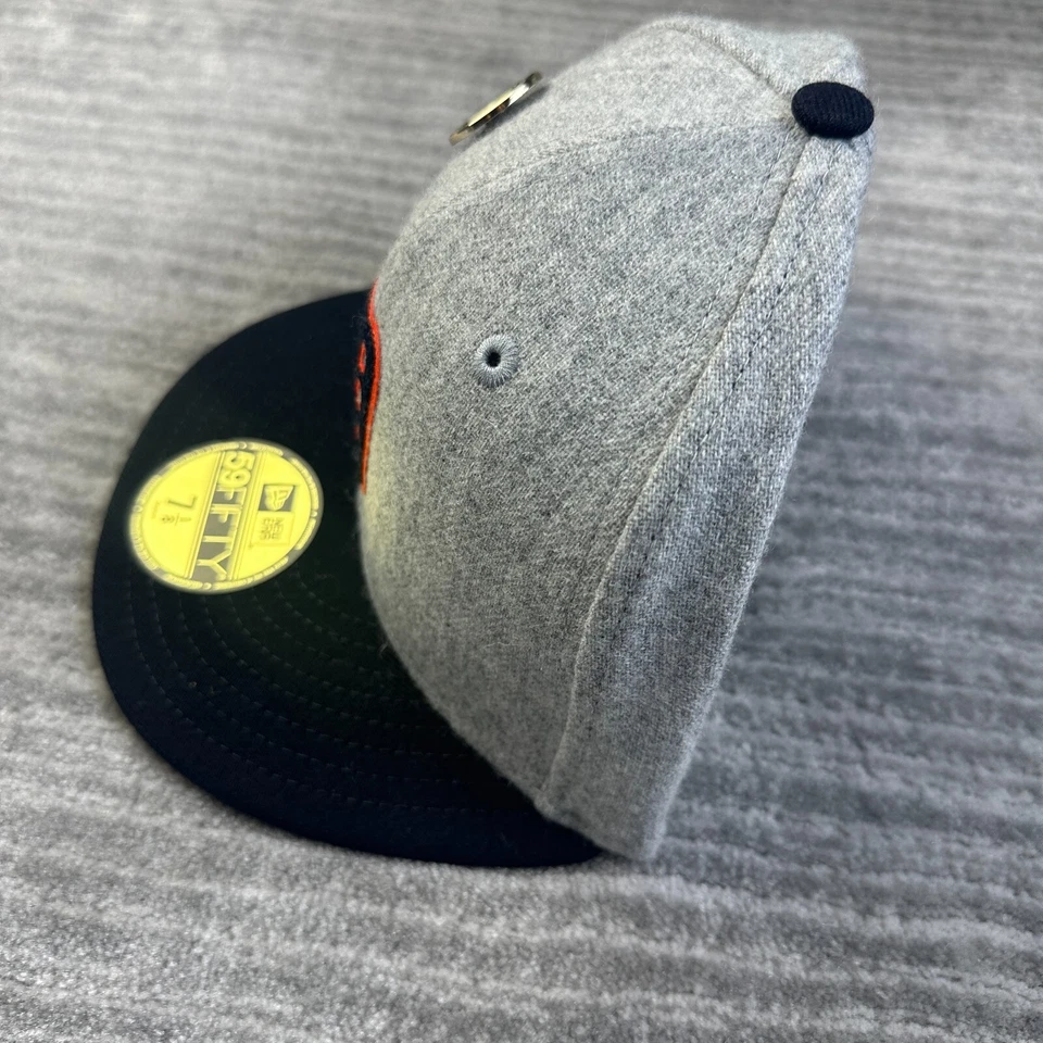 Detroit Tigers Hat Cap Mens Fitted 7 1/8 New Era 70th Anniversary Pin Wool - Image 3 of 4