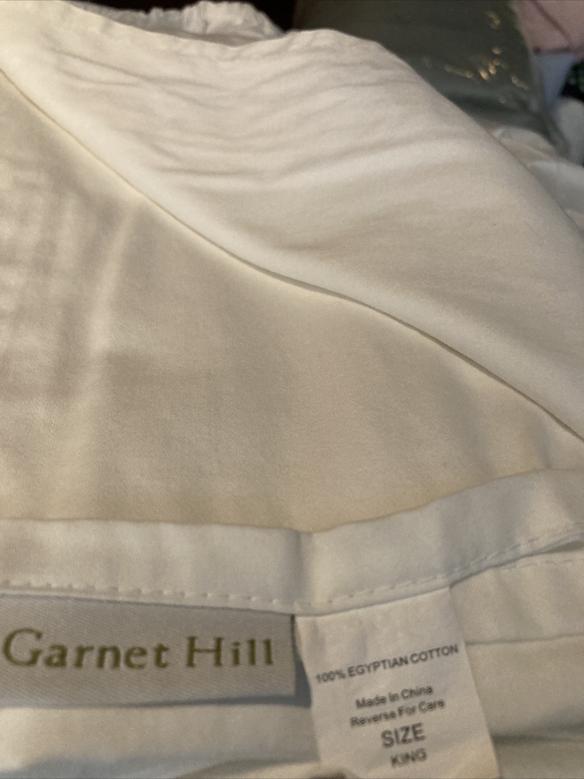 Hill King White Flat Sheet With Blue Embroidered Border & 2