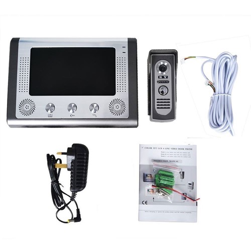 Wired Door Phone Doorbell Touch Key 7" Lcd Video With Ir Camera Home Security AC - Picture 134 of 173
