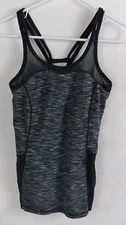 Women s Kyodan Active Athletic Yoga  Black Gray Top Size P / S