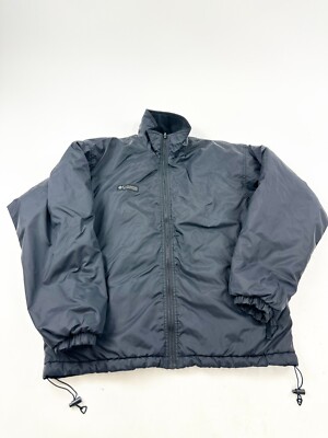 Columbia Jacket Mens Small Black Lined Omni Heat Sportswear Long Sleeve Full Zip
