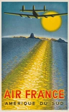 Air France 1949 Travel Poster Print  Reproduction Giclee Print 11x17