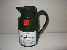Vintage Tanqueray Distilled English Gin Dark Green Pub Bartender Jug 7" Height