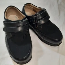 Mens 8 5E 5W Orthopedic Shoes Black Leather Comfort Diabetic Strap Mt Emey