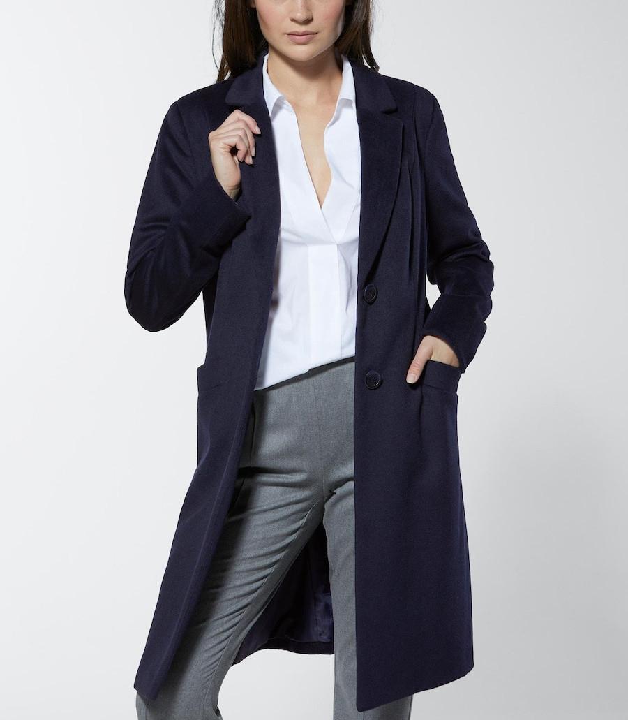 Zorn einfügen Beschäftigung mantel damen blau Teich Karotte Transzendieren