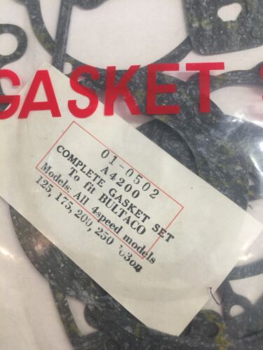 NOS VINTAGE BULTACO ROCKY GASKET SET 125 175 200 250 ALL 4 SPEED MODELS 63 on - Picture 2 of 3