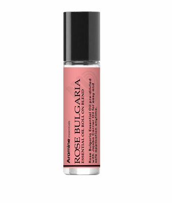 Aromine Rose Essential Oil Roll On, Pre-Diluted in Jojoba 10ml
