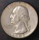 1941  WASHINGTON QUARTER 90% SILVER- FROM AN OLD COLLECTION LOT AA-4990