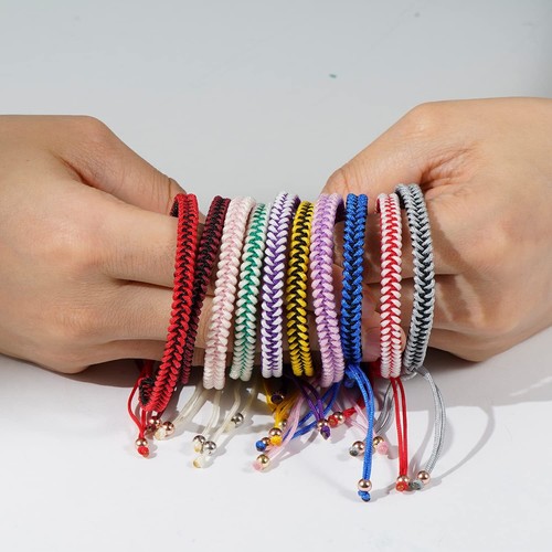 Braided Bracelet Ladies Men, Adjustable Rope Bracelet, Girls Boys Birthday Frien - Picture 3 of 7