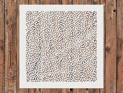 Turing Pattern Stencil Template Reusable - DIY Crafts, Wall Art, Fabric Painting