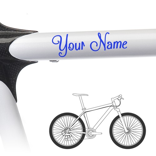 2 x Personalised Name Bike Frame Stickers For Cycle Bicycle - Shack Style - Picture 18 of 18