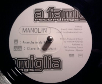 Manolin - Anarchy In Da '92 / Claro (12'')