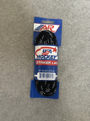 1 Paar A&R USA Eis Inlinehockey Schlittschuh Schnürsenkel schwarz 84'' 213 cm