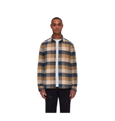Mammut Trovat Longsleeve Shirt Men XL Marine Savannah100% Organic Cotton Flannel