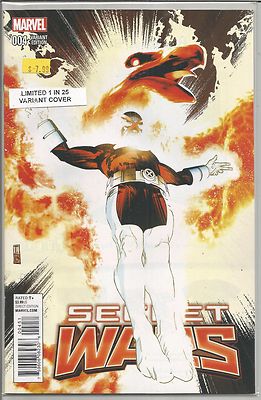 Secret Wars #4 Tomm Coker 1:25 Cyclops Phoenix Variant Cover MILES