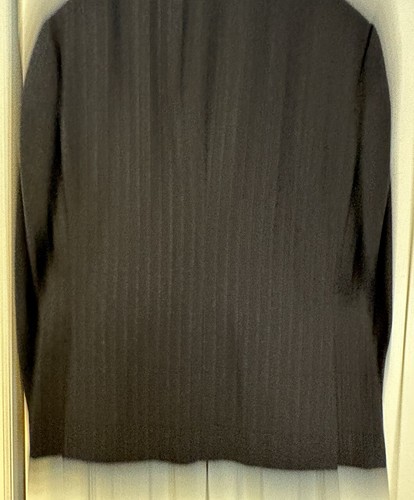 Valentino Roma Navy w/ Blue Pin Stripes 100% Virgin Wool 2 Pc Suit 40S Pants 33 - Picture 3 of 6