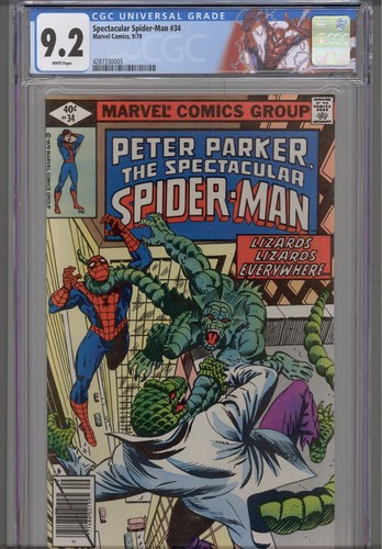 Spectacular Spider-Man #34 CGC 9.2 1979 Marvel Comics Lizard & Iguana App