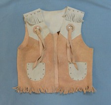 John R Craighead Co Pink Vest, fringe and tassles, size medium