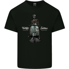 Vintage Scooters Nostalgia Speed Shop Mens Cotton T-Shirt Tee Top