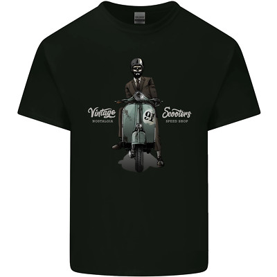 Vintage Scooters Nostalgia Speed Shop Herren Baumwolle T-Shirt Tee Oberteil
