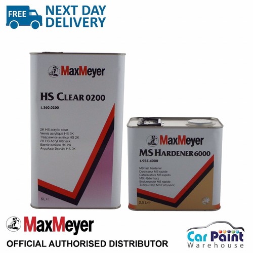 Max Meyer 0200 HS Lacquer 2K Clear Coat Lacquer & Hardener 7.5 Litre