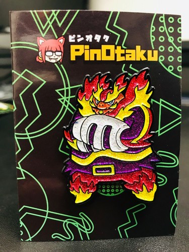 Pinotaku Emboar X Endeavor Pokemon My Hero Academia Crossover Custom Glitter Pin Ebay
