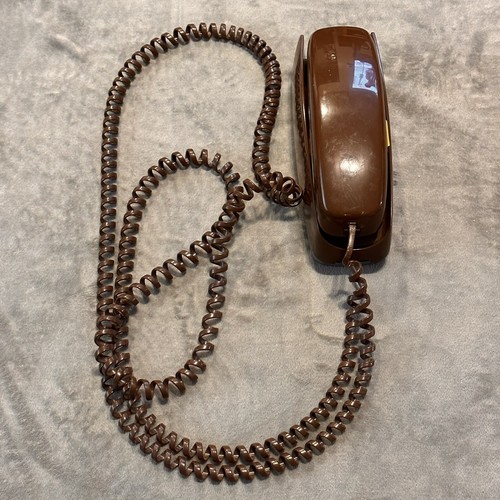 Bell Systems Trimline Brown Rotary Landline Push button Home Phone w