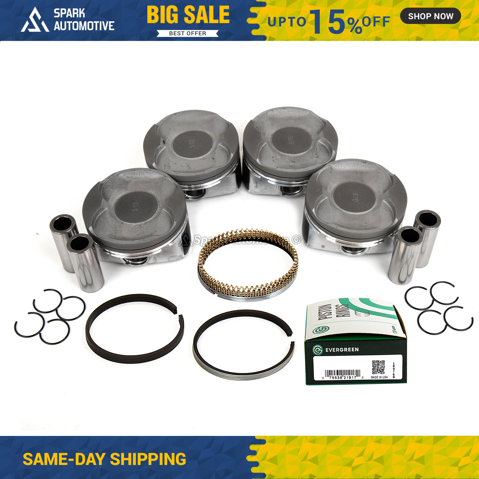 Pistons w/ Rings fits 0916 Toyota Camry Rav4 Scion tC 2.5L 2ARFE eBay