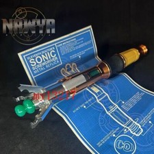 Doctor Who 11th Metal Sonic Screwdriver Cosplay Props Replica LED Colorful Light