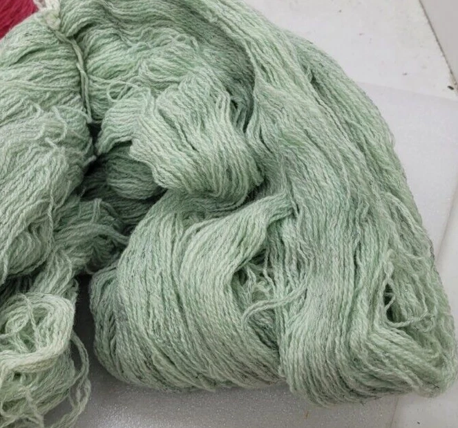 wolle zum stricken Häkelgarn - grün schurwolle 200gr merino strickwolle 1100m - Bild 4 von 4