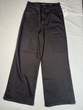 NWT 149 Good American Good Waist Palazzo Cropped Jeans in Black Size 4/27