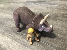 VINTAGE 1987 Playskool Definitely Dinosaurs TRICERATOPS With Rider