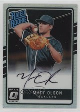2017 Panini Donruss Optic Rated Rookies Base Holo Prizm /150 Matt Olson Auto y8x