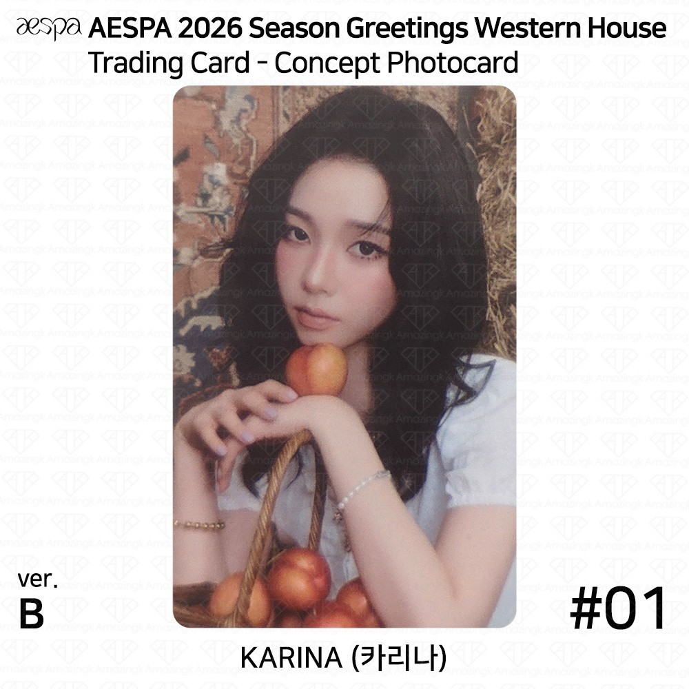 aespa season greetings 2026 トレカ karina Karina Official Trading Card Aespa 2025 Season's Greetings