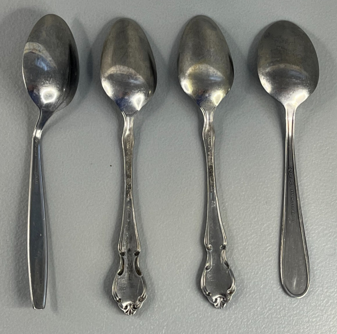 Lot of 4 Pcs Rogers Co. Stainless Spoons Korea & China