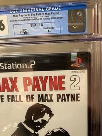 Max Payne 2 the Fall of Max Payne Sony PS2 CGC graded 9.6 A + Factory Sealed