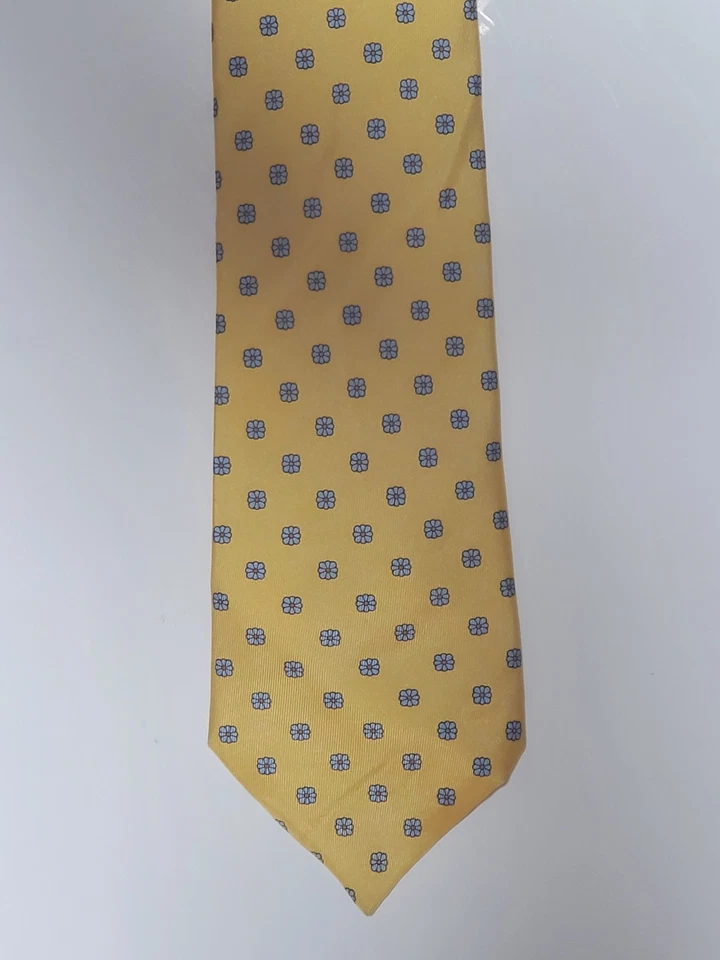 Corbata Hombre Rosa (Camiseta Londres) Corbata Cuello 58" x 3.5" Geométrica Amarillo Azul Foto 2 de 4