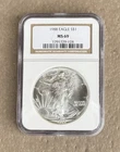 1988 $1 American Silver Eagle NGC MS69 Brown Label *128