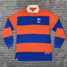 Vintage Florida Gators Rugby Shirt Blue Orange Striped Men Medium Preppy UF