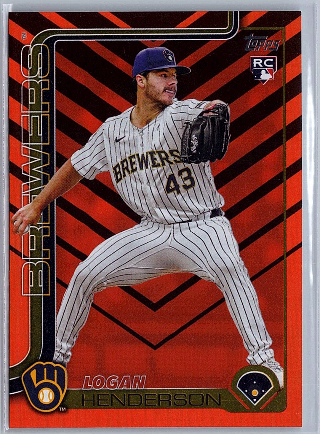 2025 Topps Update Logan Henderson #US137 Holiday Milwaukee Brewers