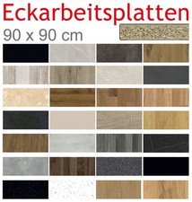 Eckarbeitsplatte für Eckküchenschränke Küchenarbeitsplatte 90x90cm Farbe wählbar