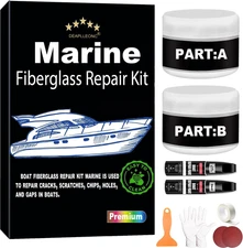 Premium Marine Fiberglass Repair Kit for Boats, Boat Gel Coat Repair Kit - Inclu