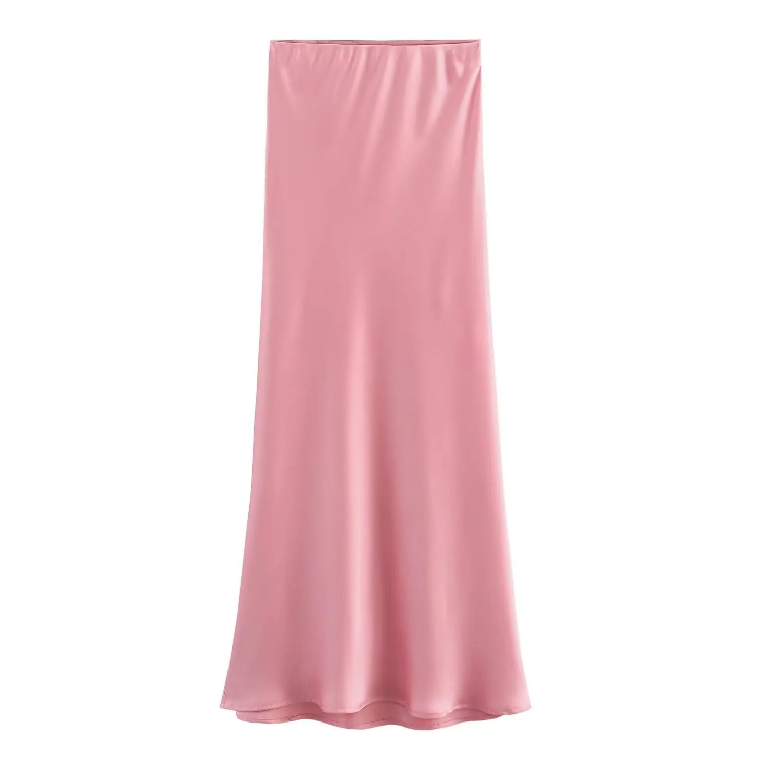 Satin Skirt Woman High Waist Elegant Long Skirts For Women Fashion Summer Midi S