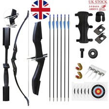 Archery 40LBS Recurve Bows Archery Set Survival Longbow Arrow Target Practice