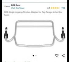 BOB Gear Single Jogging Stroller Adapter for Peg Perego Infant Car Seat Gray