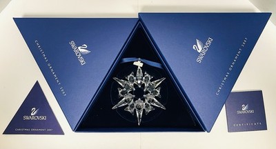 Swarovski 2007 Annual Christmas Ornament Crystal Snowflake MIB w/ COA