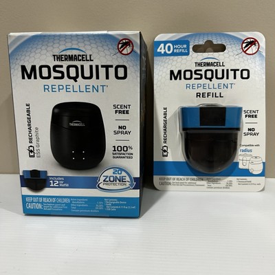 Thermacell Mosquito Repellent E55 Rechargeable Repeller, Patio Shield And Refill