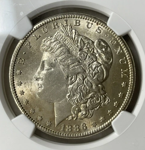1886-S  MORGAN SILVER DOLLAR NGC MS61