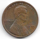 1977-P Lincoln Memorial Cent — photo from another recent sale