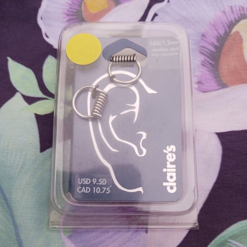  Claire's Faux Fake Plugs Earrings Stainless Steel Gauges NEW 